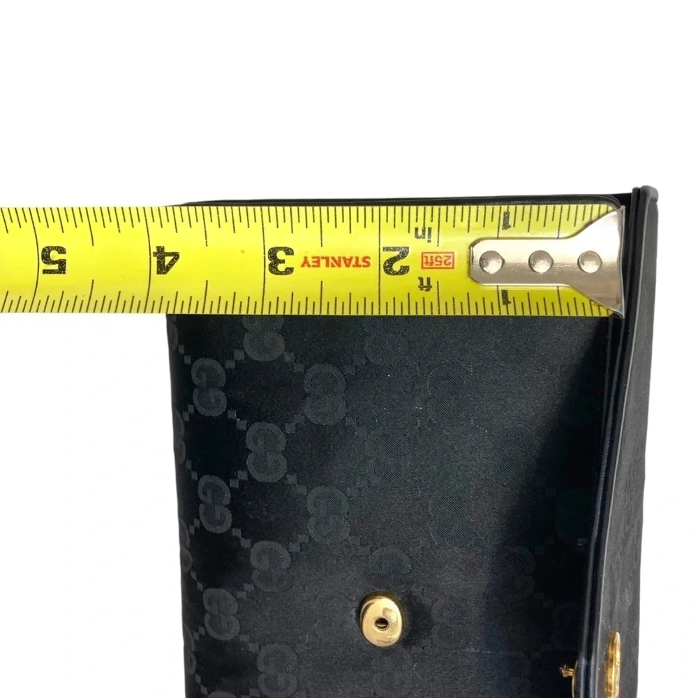 Gucci rare vintage gg black clutch bag made in Italy